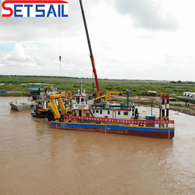 1500 m Entladerabstand Sandbagger mit 3500 m3 Wasserfluss und hydraulischer Flusspumpe