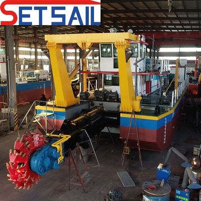 800 m bis 5000 m Entladerabstand Hydraulischer Sandsaugbagger mit Eimerradschneider