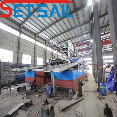 Kettengewässer-Golddredger mit Jigging-Maschine Gesamtbrennstoffverbrauch 14L-39L