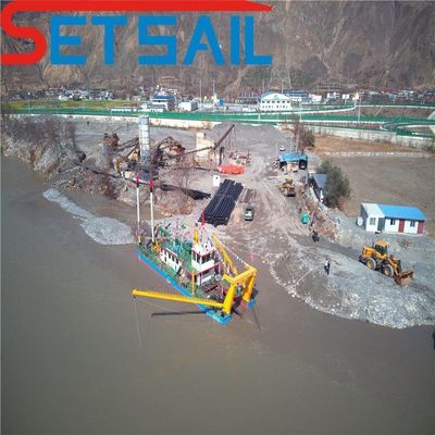 2000 m3 Wasserfluss Hydraulik Diesel 12 Zoll Schneider Saugschlamm Bagger mit 50m Kopf