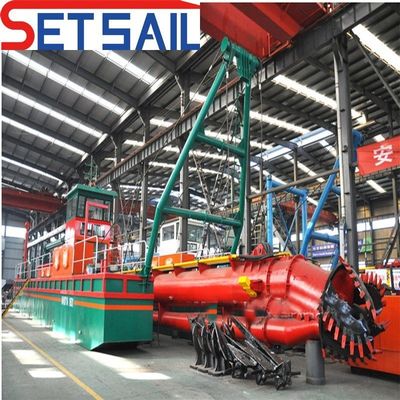 US 14-Zoll-Schneider-Saug-Fluss-Sandradger mit HDPE-Rohr und 70kw-110kw Schneiderleistung
