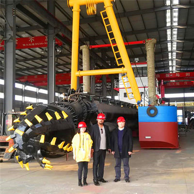 450-20000m3 Wasserfluss Anker Boom Cutter Saugschlamm Baggermaschine mit Durchflussmesser