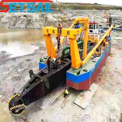 12-Zoll-Schneider-Saugbagger für die Sandgewinnung im Fluss Gesamthöhe 2 Meter