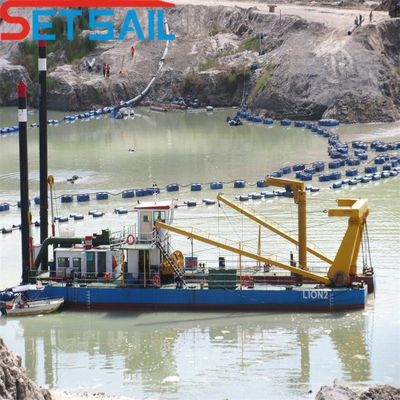 Hydrozyklone Zyklon Typ Dieselmotor Fluss Sandbagger mit Hydraulik-Schneider Sandpumpe
