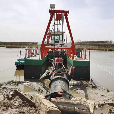 Doppelsandpumpen-Schneidmaschinen Saugbaggermaschinen mit Dieselmotor 28-1000 t Gesamtgewicht