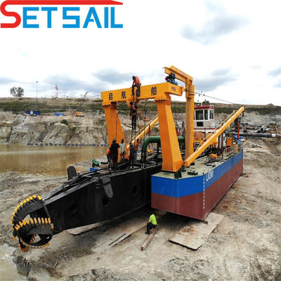 8 Zoll Schneider Saug-Fluss Sandbagger mit Gepäck Gesamthöhe 1,48 m Gesamtgewicht 85 t