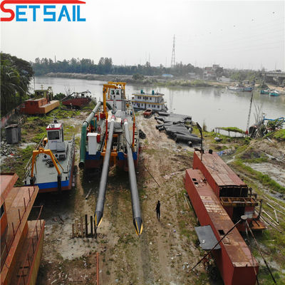 Shijiazhuang Sandpumpe 6 Zoll Cutter Saugbaggerung Schiff mit und 450m3 Wasserfluss