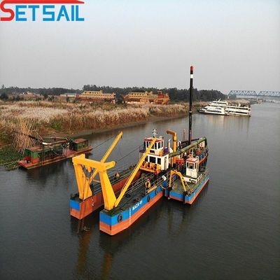 Gesamtbreite 5m-15m Import Dieselmotor-Schneidmaschine Saugbagger zum Baggern von Flusssand