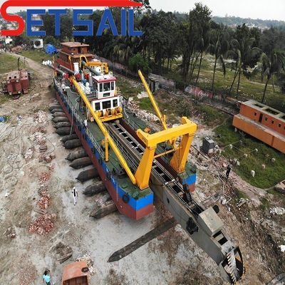 46 m Gesamtlänge Fluss Sandschneider Saugbagger mit Hydrozyklon und Booster Station