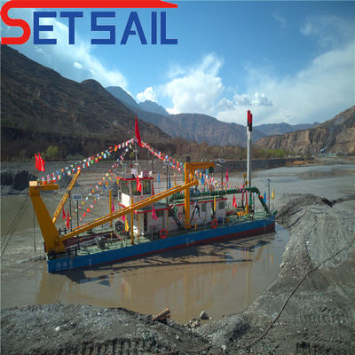 46 m Gesamtlänge Fluss Sandschneider Saugbagger mit Hydrozyklon und Booster Station