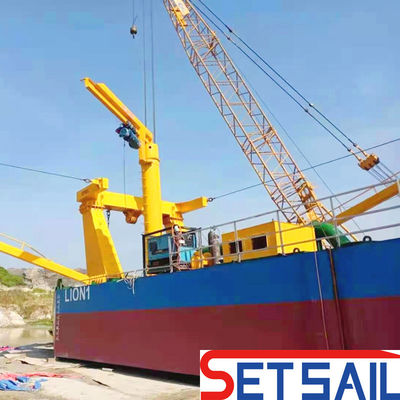 370 t 24 Zoll Wasserfluss 5500 m3 Schneider Saugschlamm Bagger für Fluss Gesamtbreite 10,2 m