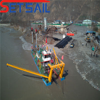 32 Zoll Hydraulischer Fluss Sandschneider Saugbagger mit Ankerboom und Hydrozyklon