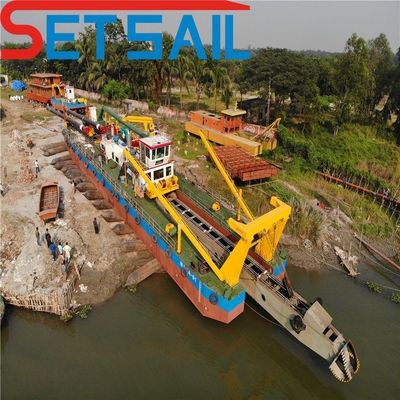 736kw Zusatzmotor mit Zyklon Typ 28 Zoll Schneider Saug Sandbagger für den Fluss