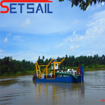 Long River Sanddredger mit hydraulischem Schneidkopf Gesamtbreite 10,2 m Gesamttiefe 2,7 m