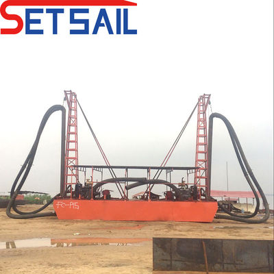 Gesamtbreite 3-7m angepasste Dieselmotor Fluss Sandbagger mit Power Jet Saug