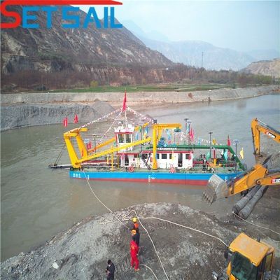 3500 M3 Wasserfluss 18 Zoll Hydraulik-Schneidmaschine Saug-Sand-Pumpen-Dräger Gesamtlänge 38 m