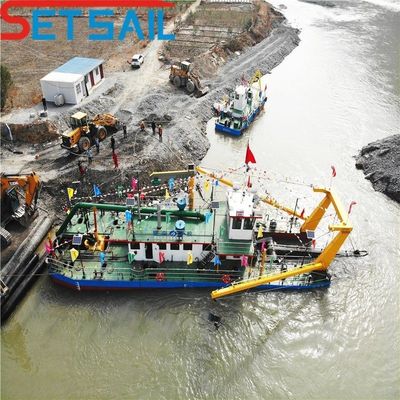 3500 M3 Wasserfluss 18 Zoll Hydraulik-Schneidmaschine Saug-Sand-Pumpen-Dräger Gesamtlänge 38 m