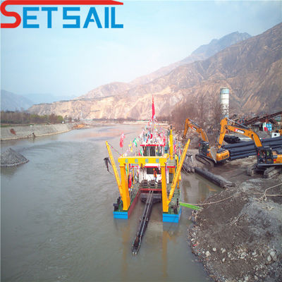 3500 M3 Wasserfluss 18 Zoll Hydraulik-Schneidmaschine Saug-Sand-Pumpen-Dräger Gesamtlänge 38 m