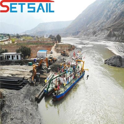3500 M3 Wasserfluss 18 Zoll Hydraulik-Schneidmaschine Saug-Sand-Pumpen-Dräger Gesamtlänge 38 m