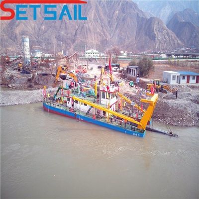 3500 M3 Wasserfluss 18 Zoll Hydraulik-Schneidmaschine Saug-Sand-Pumpen-Dräger Gesamtlänge 38 m
