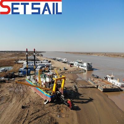 800 m bis 5000 m Entladerabstand Fluss-Sandbagger mit Eimerradkopf und Siemens PLC