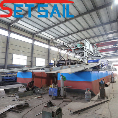 7.5kw-20kw Power Injection Pump Power Chain Bucket Mining Sand Gold Dredger für den Kongo