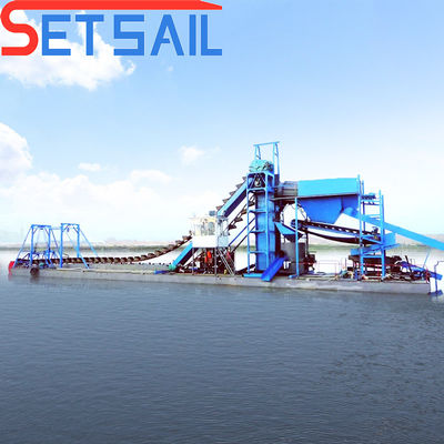 7.5kw-100kw Hebemotor-Kraftkette-Eimer-Gold-Dredger für Flussgräber