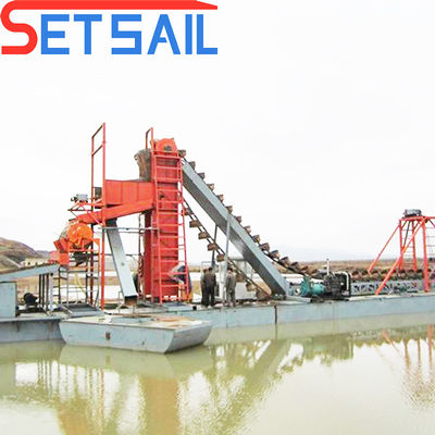 7.5kw-100kw Hebemotor-Kraftkette-Eimer-Gold-Dredger für Flussgräber