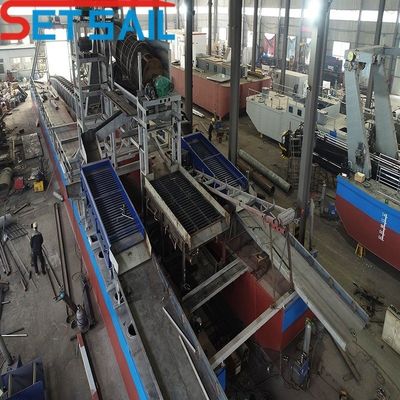 Hülle Länge 24-50 Meter Eimerketten Fluss Diamantgräber mit Agitation Gold Fallschirm