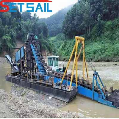Gräben Hauptmotor Leistung 37kw-200kw Direkt Goldbergbau Ausrüstung Eimer-Kette Bagger