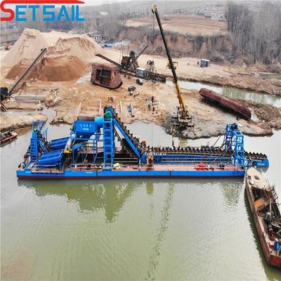 60-500 Kubikmeter Kapazität Fluss Diamant Eimer Ketten Gold Bagger mit Zentrifuge