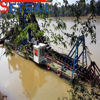 Fluss-Goldfördermaschinen mit Gesamtlänge 24 m-38 m und Eimerkapazität 0,035-0,08 m3