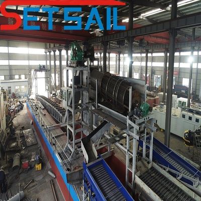 River Gold Mining Dredger mit Cumins 75kw-500kw Generatorsets und kundenspezifischem Design