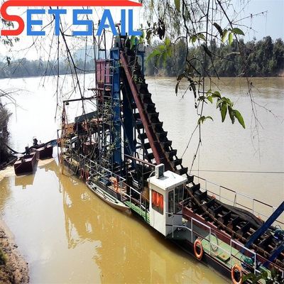 7-30 Meter Baggertiefe Fluss Bergbau Gold und Diamanten Bagger mit Zentrifugeinrichtung