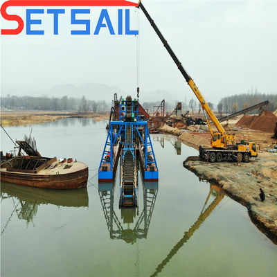 7-30 Meter Baggertiefe Fluss Bergbau Gold und Diamanten Bagger mit Zentrifugeinrichtung