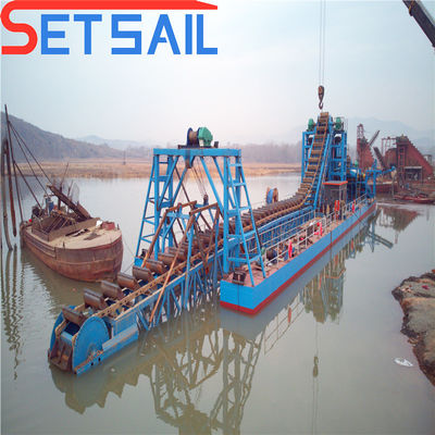 7-30 Meter Baggertiefe Fluss Bergbau Gold und Diamanten Bagger mit Zentrifugeinrichtung