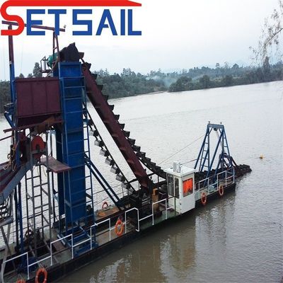 Chain Bucket River Gold and Lake Diamond Mining Dredger US-Währung 60m3-300m3 Kapazität
