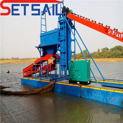 Chain Bucket River Gold and Lake Diamond Mining Dredger US-Währung 60m3-300m3 Kapazität