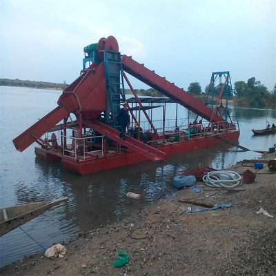Vibration Chut Chain Bucket River Mining Dredger für Gold Dredging Tiefe 2-30m