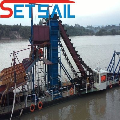 7-30 Meter Baggertiefe Eimerkette Gold- und Diamantbagger mit Trommelschirm