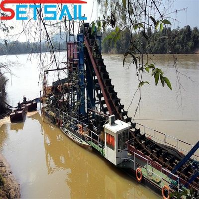 Set Sail 100m3/Stunde Eimer-Kette Gold-Dredger für die Auswahl und Panning Gold zu erschwinglichen Preisen