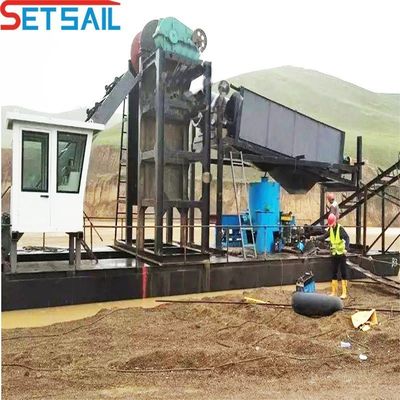 95 kW-260 kW Elektrische Stromkette Eimer Gold und Sand Bagger mit 23m-49m Rumpf Abmessungen