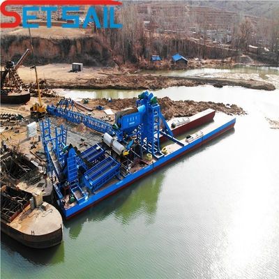 14L-39L Gesamtbrennstoffverbrauch Eimer Sand-Schlamm-Dredger mit Gold-Diamant-Maschine