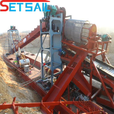 95kw-260kw Gesamtstromkette Eimer Sandbergbau Gold Bagger für Fluss und See Graben