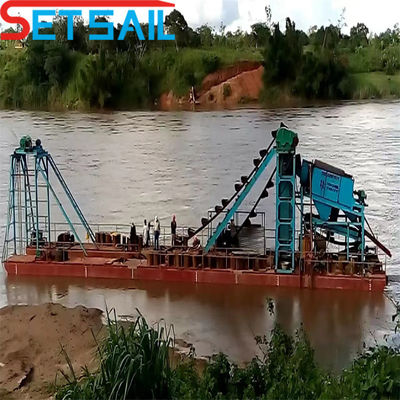 95kw-260kw Gesamtstromkette Eimer Sandbergbau Gold Bagger für Fluss und See Graben
