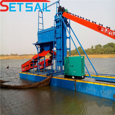 95kw-260kw Gesamtstromkette Eimer Sandbergbau Gold Bagger für Fluss und See Graben