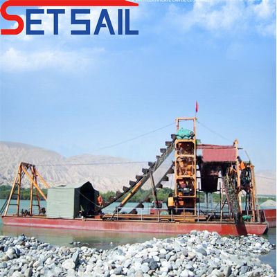Elektrische Strom-Kette-Eimer-Schlamm-Diamant-Dredger für Gold-Anpassung
