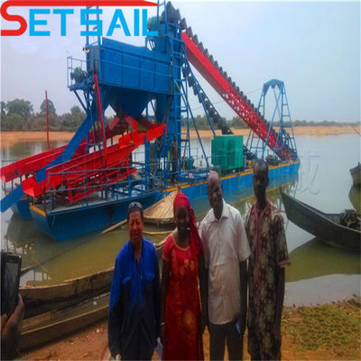 High Capacity Bucket Chain Diamond Dredger mit Zentrifuge und Anpassung