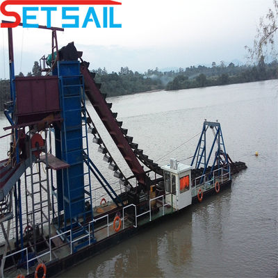 High Capacity Bucket Chain Diamond Dredger mit Zentrifuge und Anpassung