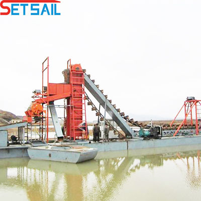 60m3-500m3 Kapazität Dieselmotor Kraftkette Eimer Diamant Bagger für River Gold